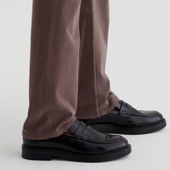 Men's AG Adriano Goldschmied Sueded Brown Everett Pants - Picture 12 of 13